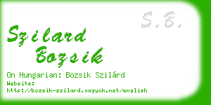 szilard bozsik business card